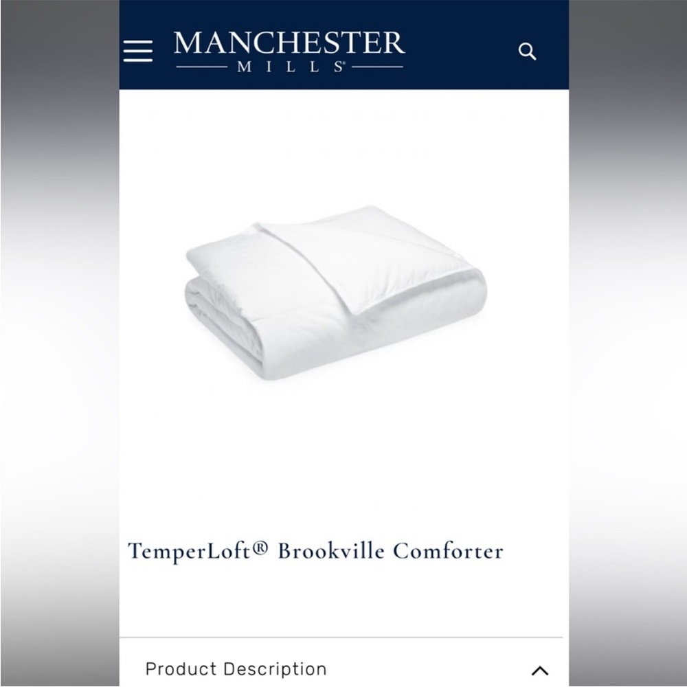 Temperloft Brookville Queen Down Comforter by Manchester Mills - Picture 5 of 6